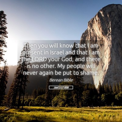 Picture 05 - Joel 2:27 BSB - Then you will know that I am present in Israel - Bible Verse Picture