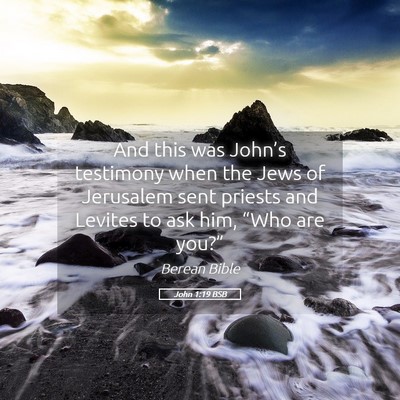 Picture 05 - John 1:19 BSB - And this was John’s testimony when the Jews of - Bible Verse Picture