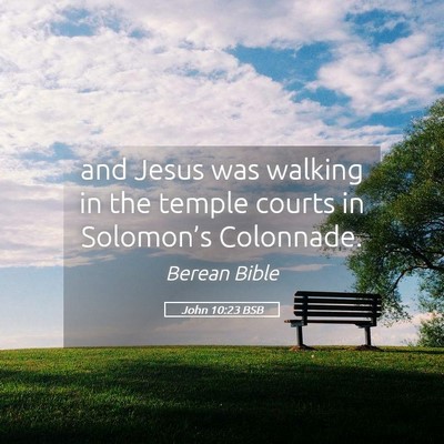 Picture 05 - John 10:23 BSB - and Jesus was walking in the temple courts in - Bible Verse Picture