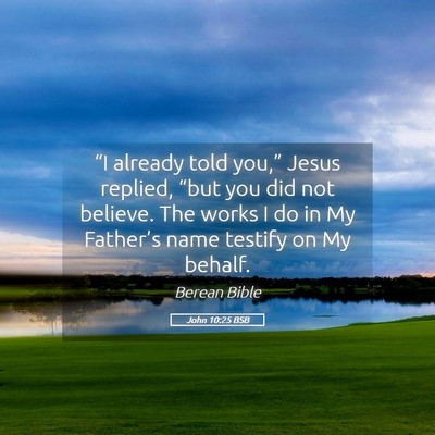 Picture 05 - John 10:25 BSB - “I already told you,” Jesus replied, “but - Bible Verse Picture