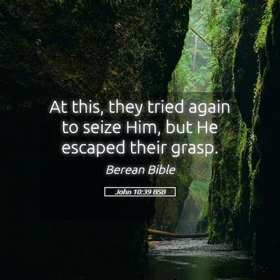 Picture 05 - John 10:39 BSB - At this, they tried again to seize Him, but He - Bible Verse Picture