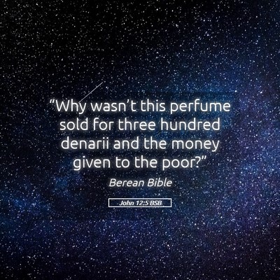 Picture 05 - John 12:5 BSB - “Why wasn’t this perfume sold for three - Bible Verse Picture
