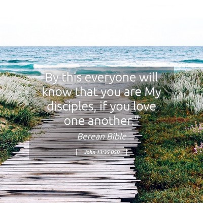 Picture 05 - John 13:35 BSB - By this everyone will know that you are My - Bible Verse Picture