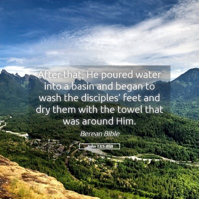 Picture 05 - John 13:5 BSB - After that, He poured water into a basin and - Bible Verse Picture