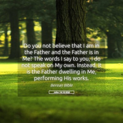 Picture 05 - John 14:10 BSB - Do you not believe that I am in the Father and - Bible Verse Picture