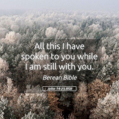 Picture 05 - John 14:25 BSB - All this I have spoken to you while I am still - Bible Verse Picture