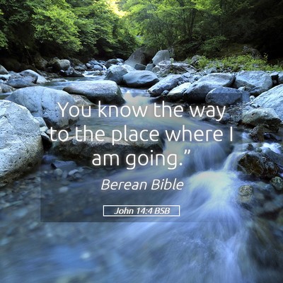 Picture 05 - John 14:4 BSB - You know the way to the place where I am - Bible Verse Picture