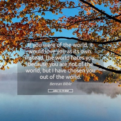 Picture 05 - John 15:19 BSB - If you were of the world, it would love you as - Bible Verse Picture