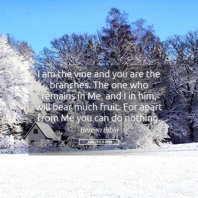 Picture 05 - John 15:5 BSB - I am the vine and you are the branches. The one - Bible Verse Picture