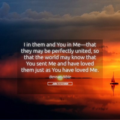 Picture 05 - John 17:23 BSB - I in them and You in Me—that they may be - Bible Verse Picture