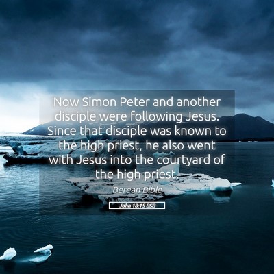 Picture 05 - John 18:15 BSB - Now Simon Peter and another disciple were - Bible Verse Picture