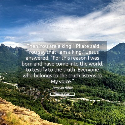 Picture 05 - John 18:37 BSB - “Then You are a king!” Pilate said. “You - Bible Verse Picture