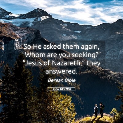 Picture 05 - John 18:7 BSB - So He asked them again, “Whom are you - Bible Verse Picture