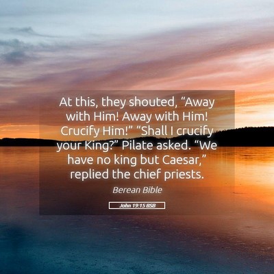 Picture 05 - John 19:15 BSB - At this, they shouted, “Away with Him! Away - Bible Verse Picture