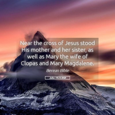 Picture 05 - John 19:25 BSB - Near the cross of Jesus stood His mother and her - Bible Verse Picture