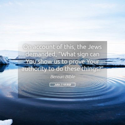 Picture 05 - John 2:18 BSB - On account of this, the Jews demanded, “What - Bible Verse Picture