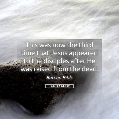 Picture 05 - John 21:14 BSB - This was now the third time that Jesus appeared - Bible Verse Picture
