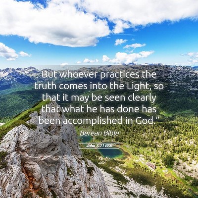 Picture 05 - John 3:21 BSB - But whoever practices the truth comes into the - Bible Verse Picture