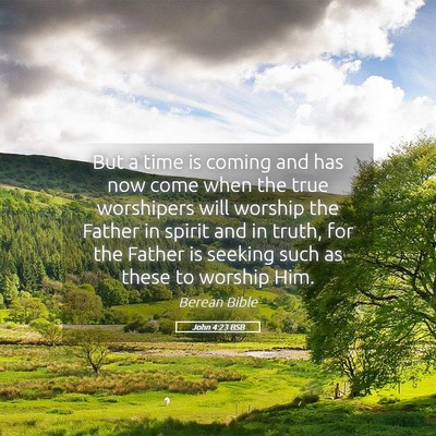 Picture 05 - John 4:23 BSB - But a time is coming and has now come when the - Bible Verse Picture