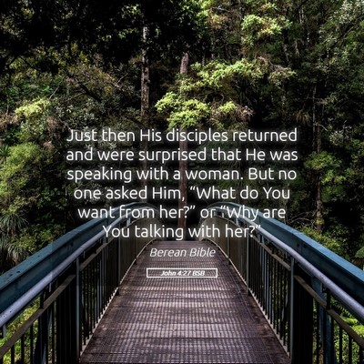 Picture 05 - John 4:27 BSB - Just then His disciples returned and were - Bible Verse Picture