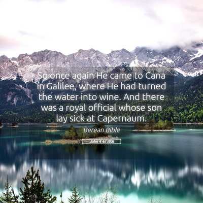 Picture 05 - John 4:46 BSB - So once again He came to Cana in Galilee, where - Bible Verse Picture