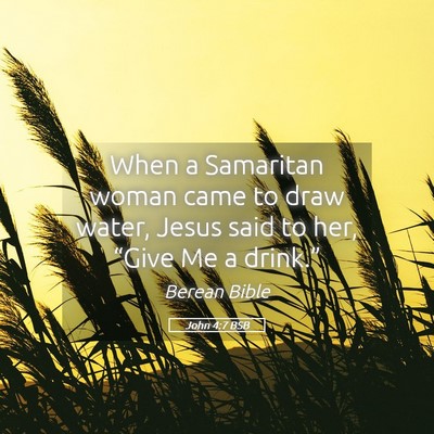 Picture 05 - John 4:7 BSB - When a Samaritan woman came to draw water, Jesus - Bible Verse Picture