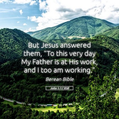 Picture 05 - John 5:17 BSB - But Jesus answered them, “To this very day My - Bible Verse Picture