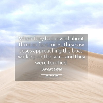 Picture 05 - John 6:19 BSB - When they had rowed about three or four miles, - Bible Verse Picture
