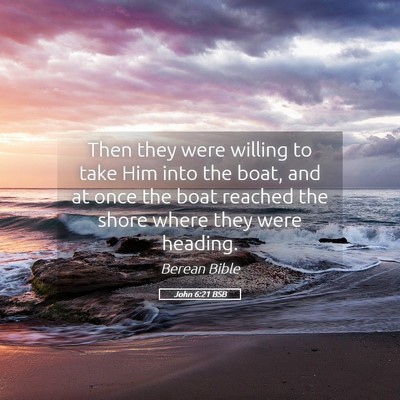 Picture 05 - John 6:21 BSB - Then they were willing to take Him into the boat, - Bible Verse Picture