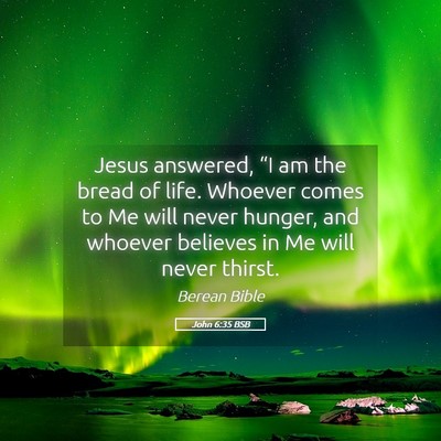 Picture 05 - John 6:35 BSB - Jesus answered, “I am the bread of life. - Bible Verse Picture