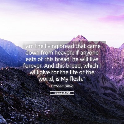 Picture 05 - John 6:51 BSB - I am the living bread that came down from heaven. - Bible Verse Picture