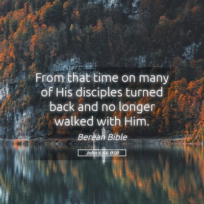 Picture 05 - John 6:66 BSB - From that time on many of His disciples turned - Bible Verse Picture