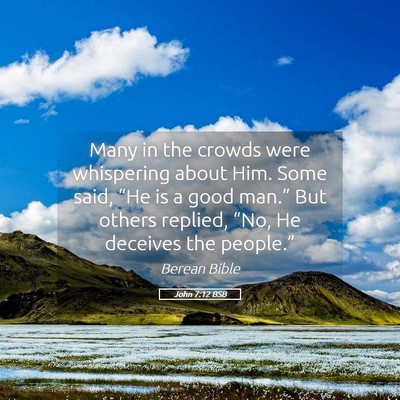 Picture 05 - John 7:12 BSB - Many in the crowds were whispering about Him. - Bible Verse Picture