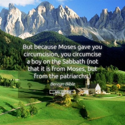 Picture 05 - John 7:22 BSB - But because Moses gave you circumcision, you - Bible Verse Picture