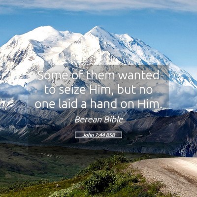 Picture 05 - John 7:44 BSB - Some of them wanted to seize Him, but no one laid - Bible Verse Picture