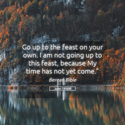 Picture 05 - John 7:8 BSB - Go up to the feast on your own. I am not going up - Bible Verse Picture