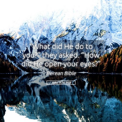 Picture 05 - John 9:26 BSB - “What did He do to you?” they asked. “How - Bible Verse Picture