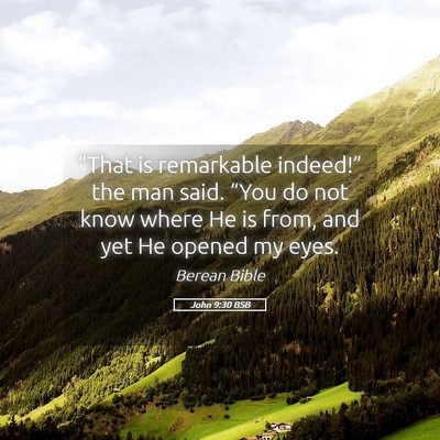 Picture 05 - John 9:30 BSB - “That is remarkable indeed!” the man said. - Bible Verse Picture