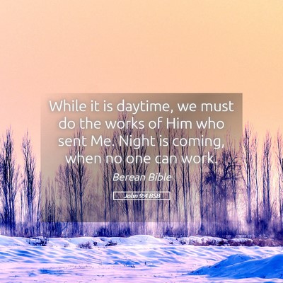 Picture 05 - John 9:4 BSB - While it is daytime, we must do the works of Him - Bible Verse Picture