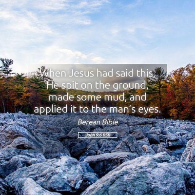 Picture 05 - John 9:6 BSB - When Jesus had said this, He spit on the ground, - Bible Verse Picture