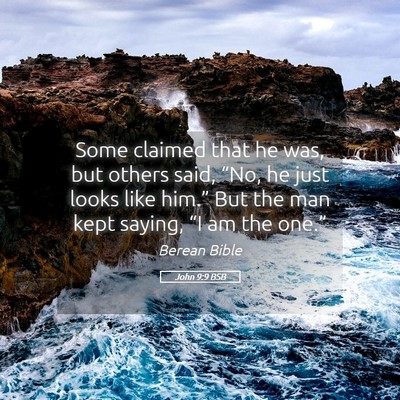 Picture 05 - John 9:9 BSB - Some claimed that he was, but others said, “No, - Bible Verse Picture