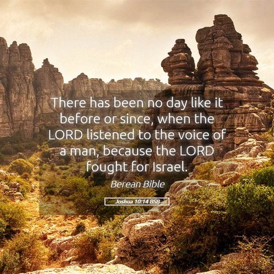 Picture 05 - Joshua 10:14 BSB - There has been no day like it before or since, - Bible Verse Picture