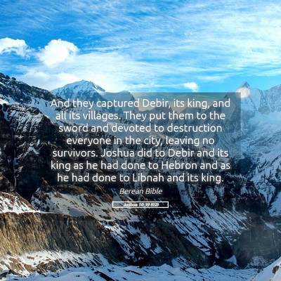 Picture 05 - Joshua 10:39 BSB - And they captured Debir, its king, and all its - Bible Verse Picture
