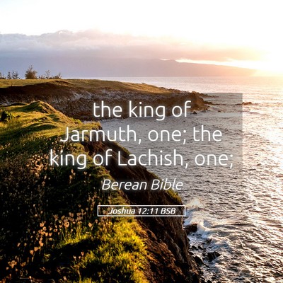 Picture 05 - Joshua 12:11 BSB - the king of Jarmuth, one; the king of Lachish, - Bible Verse Picture