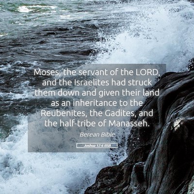 Picture 05 - Joshua 12:6 BSB - Moses, the servant of the LORD, and the - Bible Verse Picture