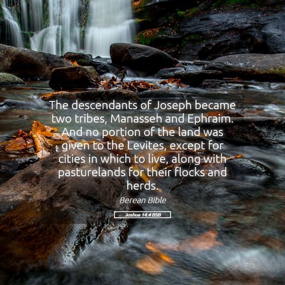 Picture 05 - Joshua 14:4 BSB - The descendants of Joseph became two tribes, - Bible Verse Picture