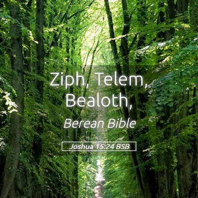 Picture 05 - Joshua 15:24 BSB - Ziph, Telem, - Bible Verse Picture
