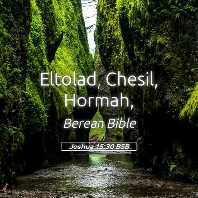 Picture 05 - Joshua 15:30 BSB - Eltolad, Chesil, - Bible Verse Picture