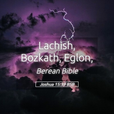 Picture 05 - Joshua 15:39 BSB - Lachish, Bozkath, - Bible Verse Picture