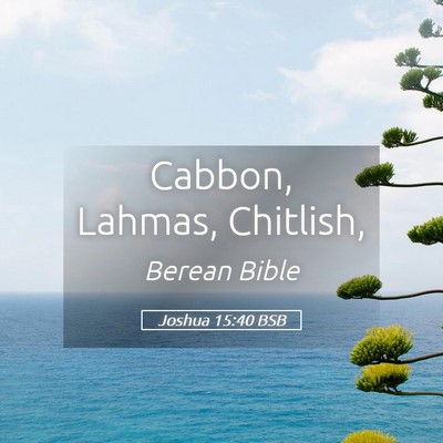 Picture 05 - Joshua 15:40 BSB - Cabbon, Lahmas, - Bible Verse Picture